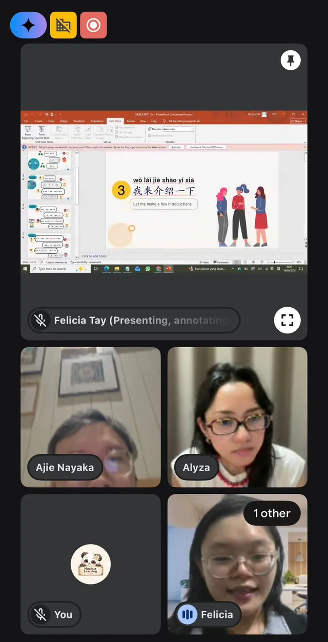 Kelas privat dewasa — belajar Mandarin bareng pasangan dan teman